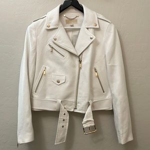 Michael Kors Linen Moto Jacket